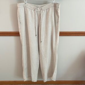 Lane Bryant Beige Linen Pants 18/20